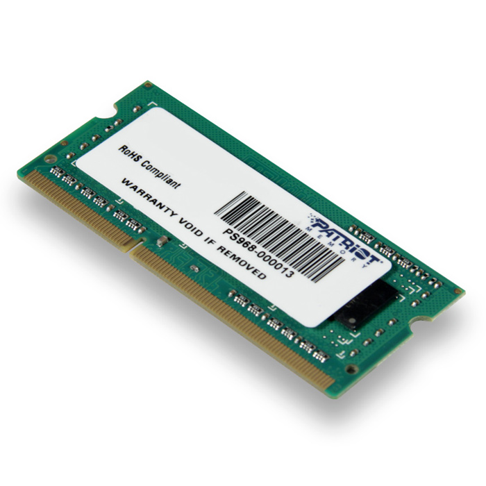 Модуль пам'яті PATRIOT Signature Line SO-DIMM DDR3 1600MHz 4GB (PSD34G1600L81S)