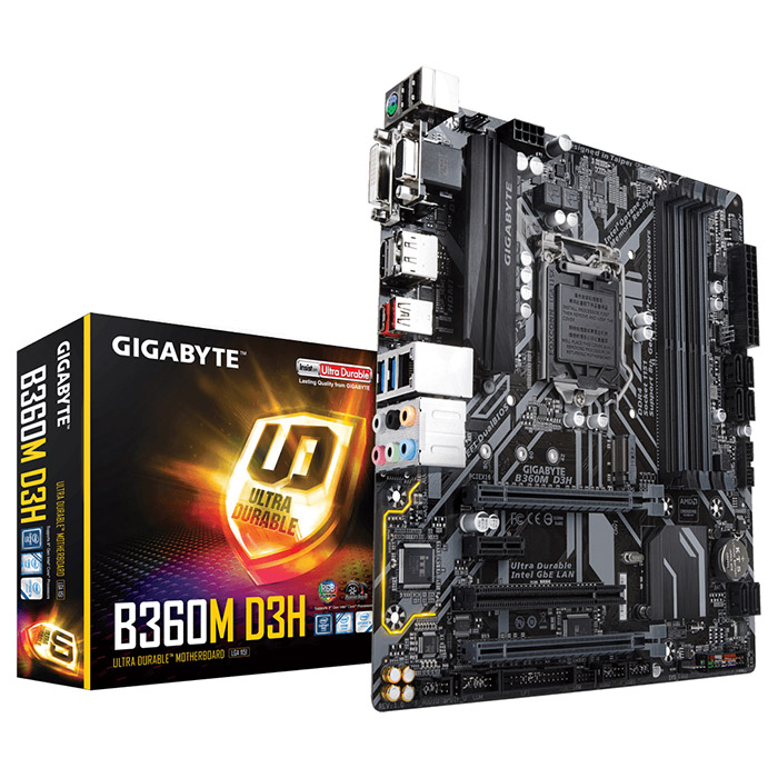 Материнська плата GIGABYTE B360M D3H
