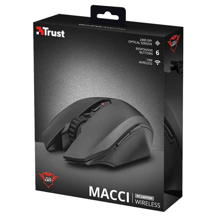 Миша ігрова TRUST Gaming GXT 115 Macci Wireless Black (22417)