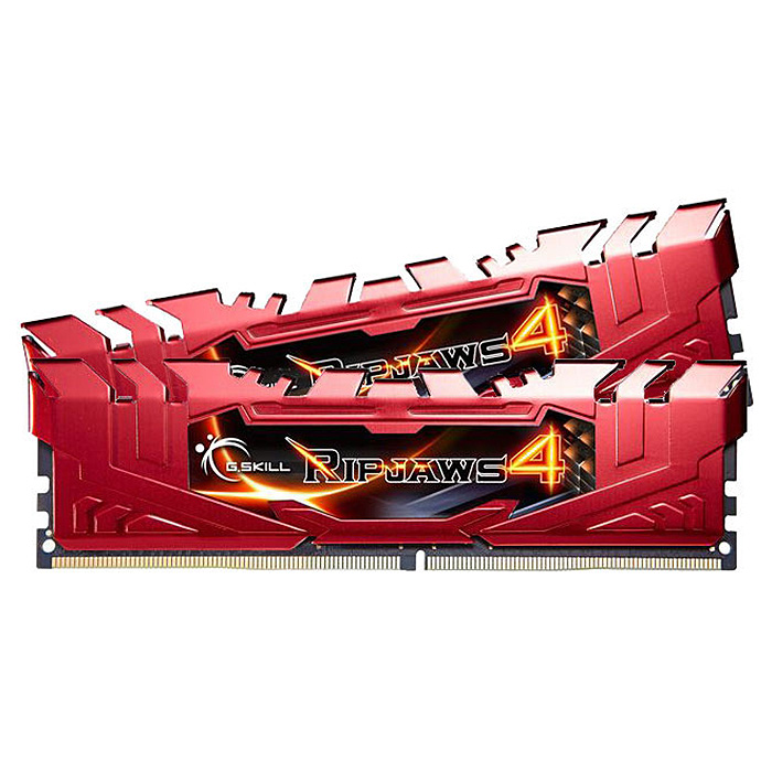 Модуль пам'яті G.SKILL Ripjaws 4 Red DDR4 2400MHz 16GB Kit 2x8GB (F4-2400C15D-16GRR)