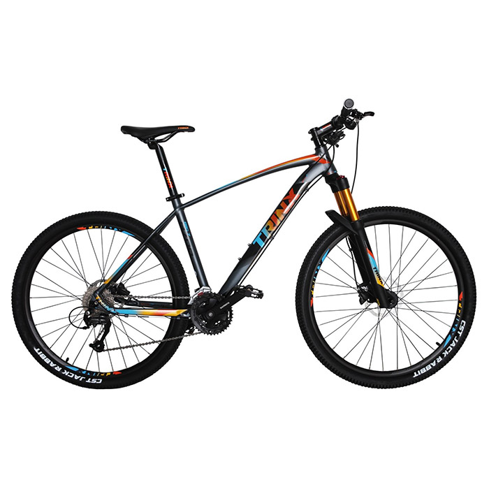 Велосипед гірський TRINX Big 7 B700 18"x27.5" Matt Gray/Orange/Blue (2017)