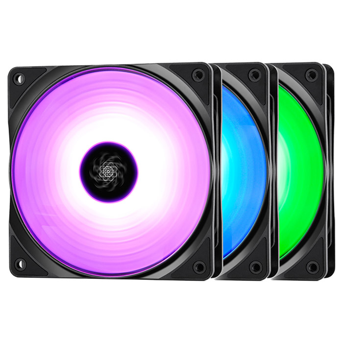 Комплект вентиляторів DEEPCOOL RF 120 RGB 3-Pack (DP-FRGB-RF120-3C)