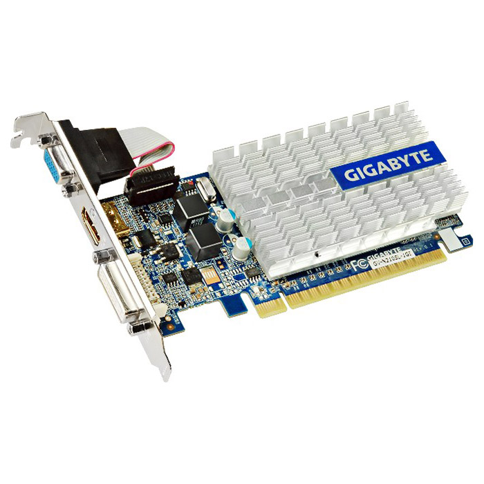 Видеокарта GIGABYTE GeForce 210 1GB GDDR3 64-bit Silent (GV-N210SL-1GI)