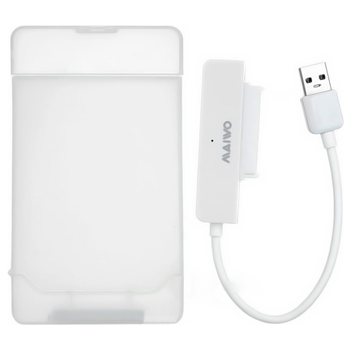 Кишеня зовнішня MAIWO K104-U3S 2.5" SATA to USB 3.0 White (K104-U3S WHITE)