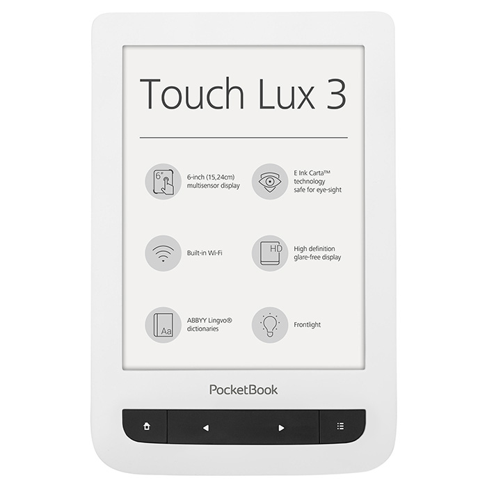 Електронна книга POCKETBOOK 626 Touch Lux 3 White (PB626(2)-D-CIS)