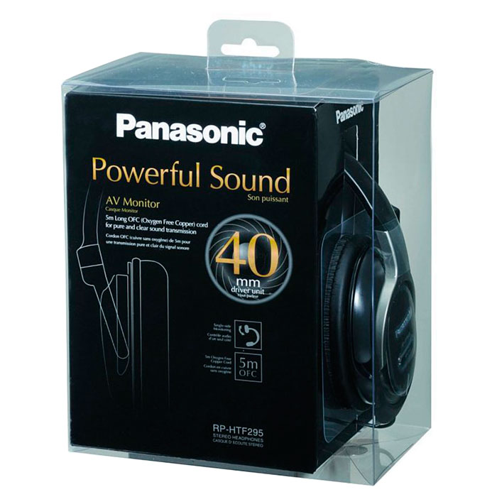 Навушники PANASONIC RP-HTF295 Black (RP-HTF295E-K)