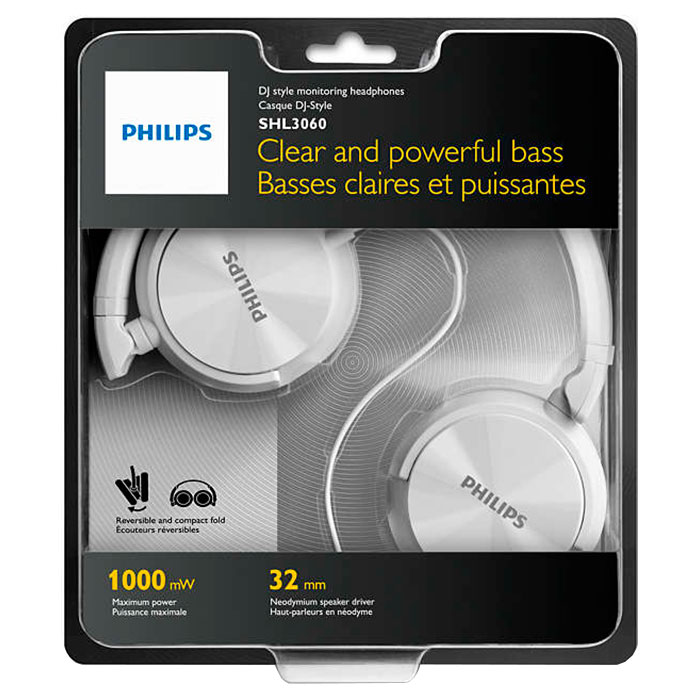 Навушники PHILIPS SHL3060 White (SHL3060WT/00)