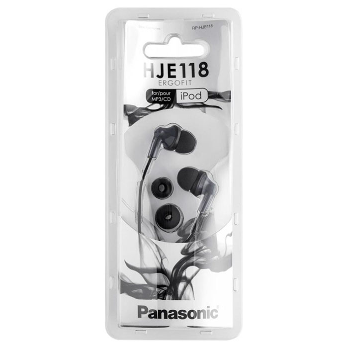 Наушники PANASONIC RP-HJE118GU Black (RP-HJE118GU-K)