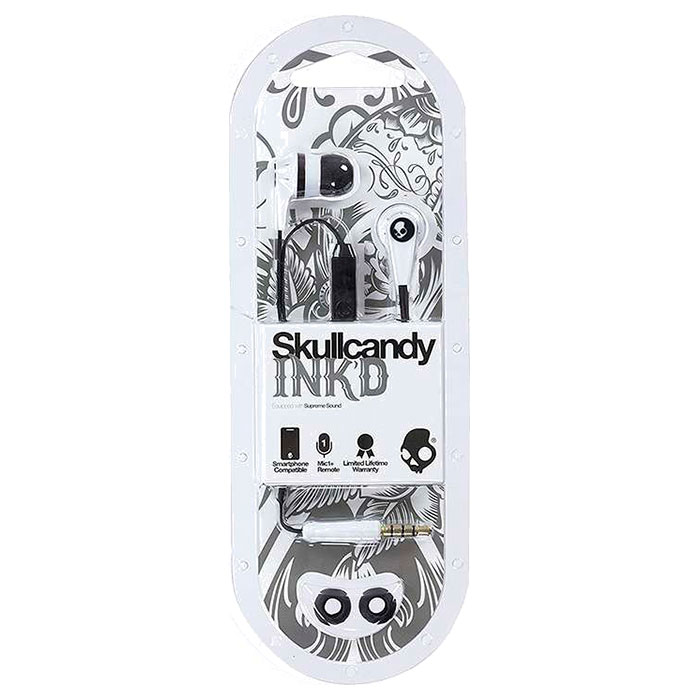 Навушники SKULLCANDY Ink'd 2 Black/White (S2IKFY-074)