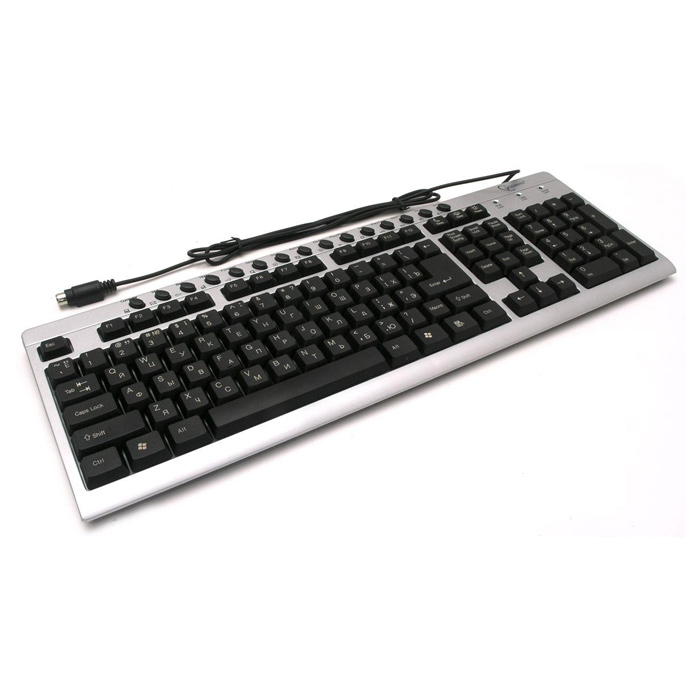 Клавиатура GEMBIRD KB-8300M-SB-R PS/2 Black/Silver