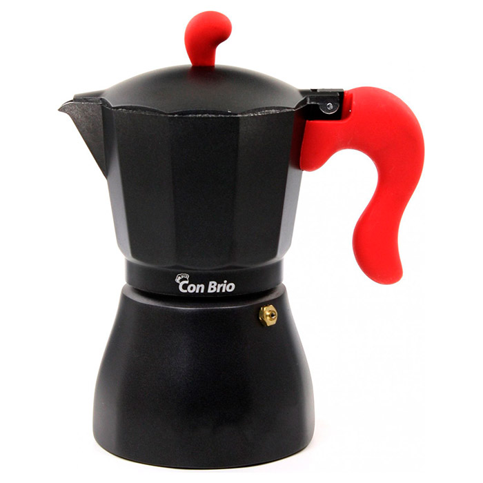 Кофеварка гейзерная CON BRIO CB-6606 Red 300мл