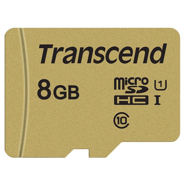 Карта пам'яті TRANSCEND microSDHC 500S 8GB UHS-I Class 10 + SD-adapter (TS8GUSD500S)