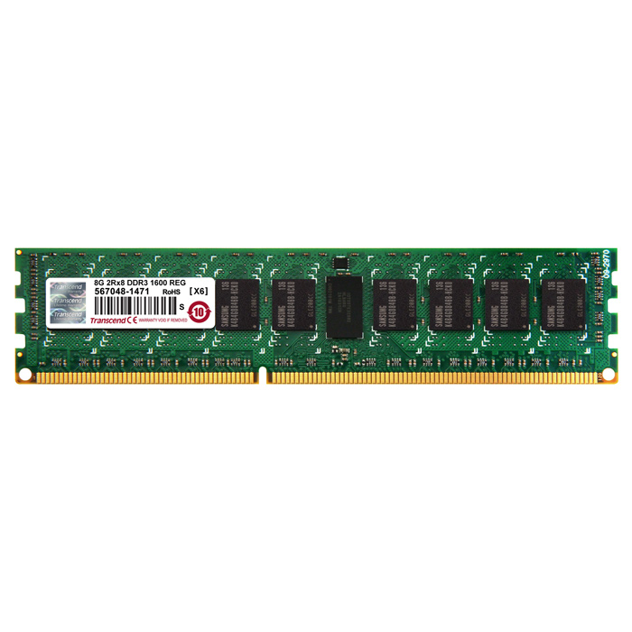 Модуль пам'яті DDR3 1600MHz 8GB TRANSCEND ECC RDIMM (TS1GKR72V6H)