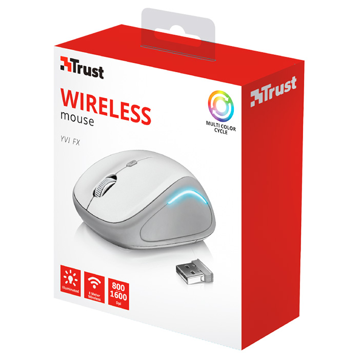 Мышь TRUST Yvi FX Wireless White (22335)