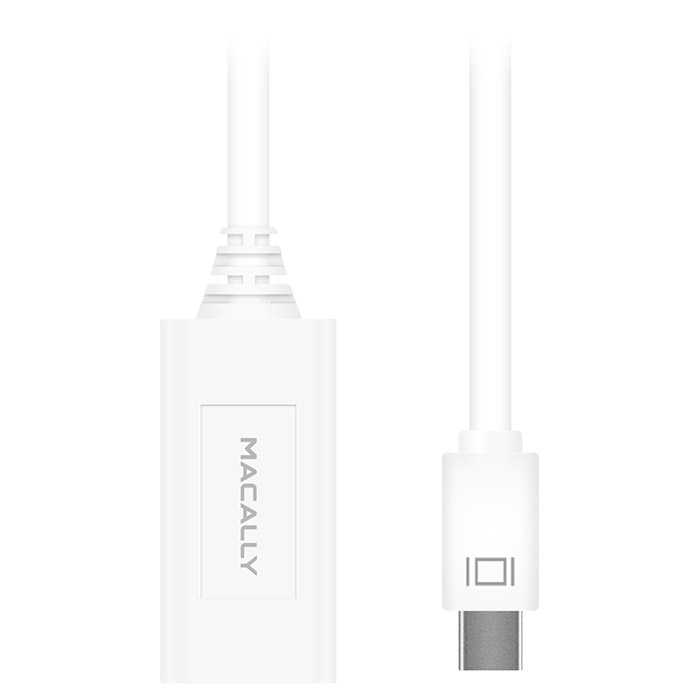 Адаптер MACALLY Mini DisplayPort - HDMI v1.4 0.15м White (MD-HD6C-4K)