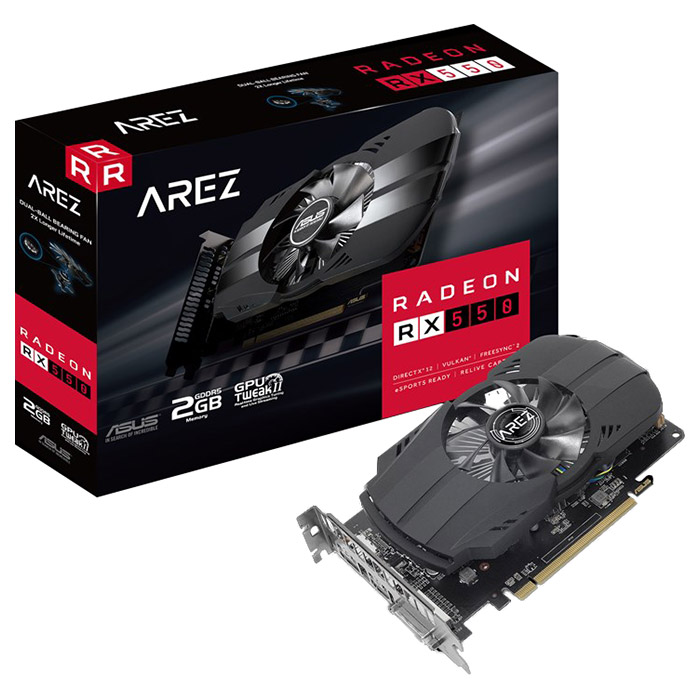 Відеокарта ASUS Radeon RX 550 2GB GDDR5 128-bit Arez (AREZ-PH-RX550-2G)