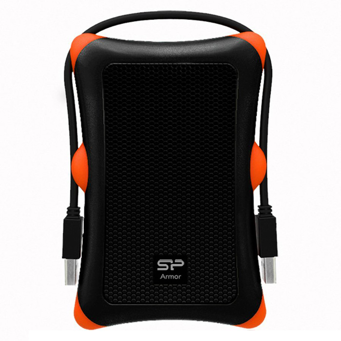 Портативный жёсткий диск SILICON POWER Armor A30 1TB USB3.2 Black/Orange (SP010TBPHDA30S3K)