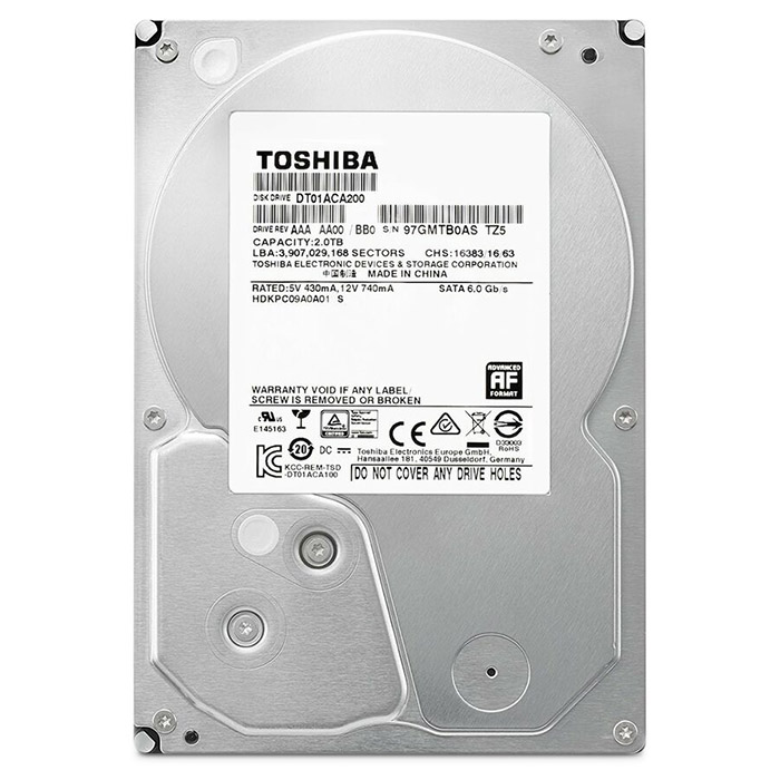 Жёсткий диск 3.5" TOSHIBA DT01ACA 2TB SATA/64MB (DT01ACA200)