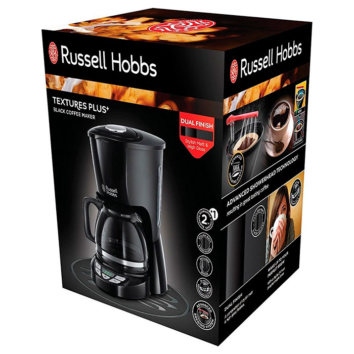 Капельная кофеварка RUSSELL HOBBS Textures Plus+ Black (22620-56)