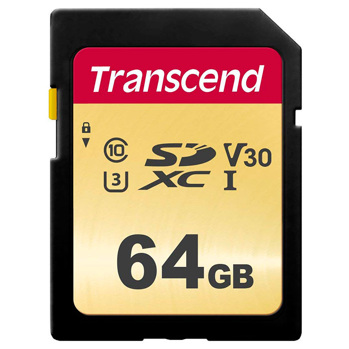 Карта памяти TRANSCEND SDXC 500S 64GB UHS-I U3 V30 Class 10 (TS64GSDC500S)