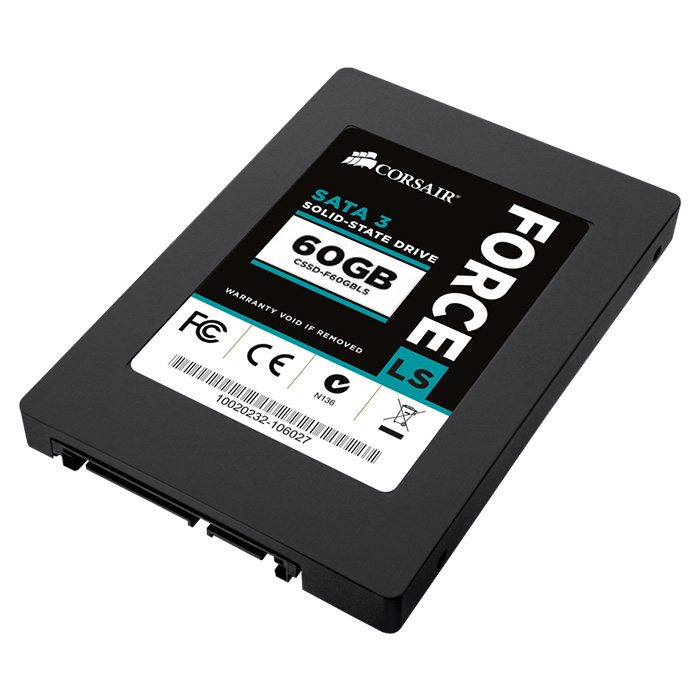 SSD диск CORSAIR Force LS 60GB 2.5" SATA (CSSD-F60GBLS)