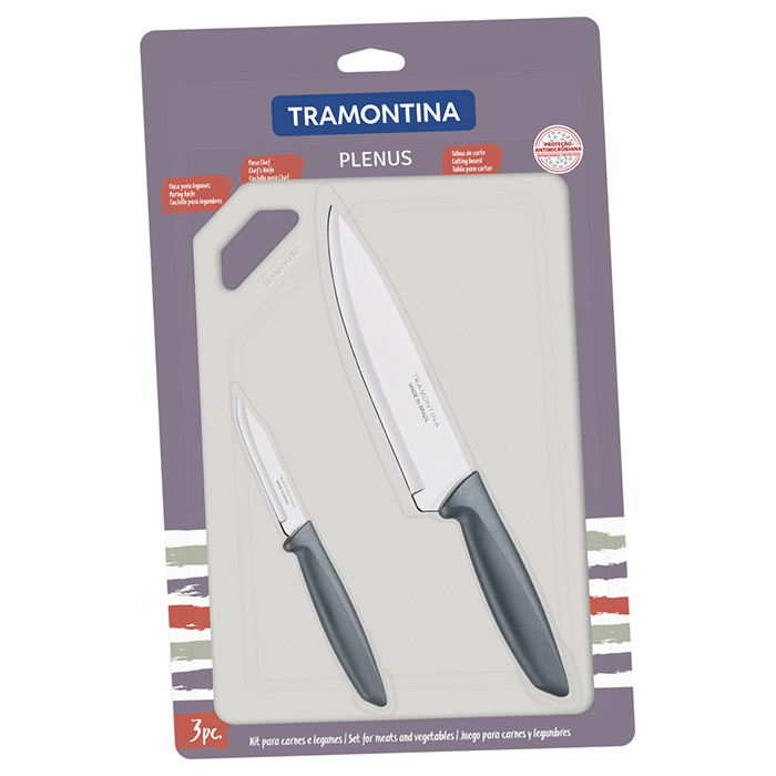 Набор кухонных ножей TRAMONTINA Plenus 3пр (23498/614)