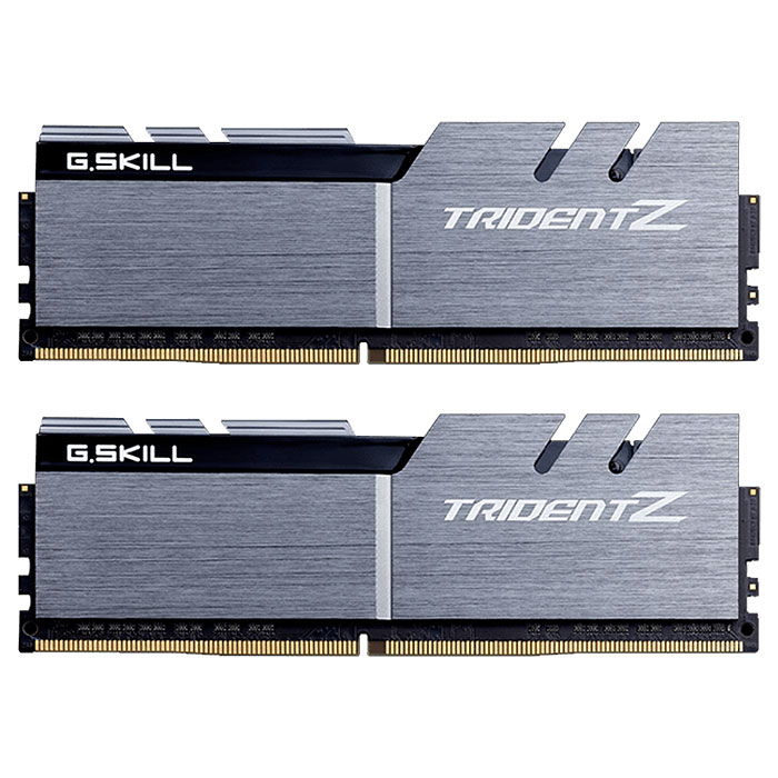 Модуль памяти G.SKILL Trident Z Silver/Black DDR4 3200MHz 16GB Kit 2x8GB (F4-3200C16D-16GTZSK)