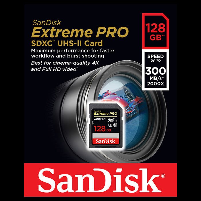 Карта пам'яті SANDISK SDXC Extreme Pro 128GB UHS-II U3 Class 10 (SDSDXPK-128G-GN4IN)