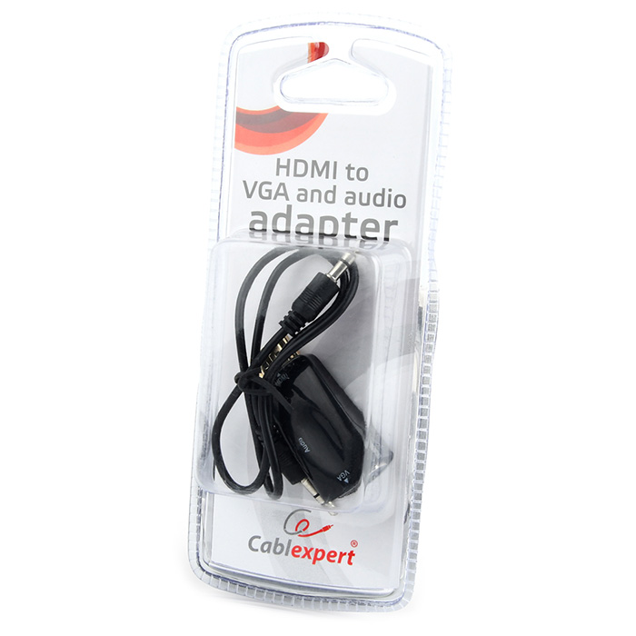Адаптер CABLEXPERT HDMI - VGA+Audio v1.4 Black (AB-HDMI-VGA-02)