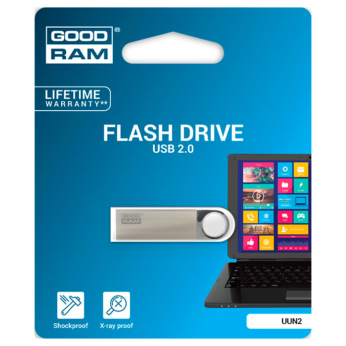 Флешка GOODRAM UUN2 64GB USB2.0 (UUN2-0640S0R11)