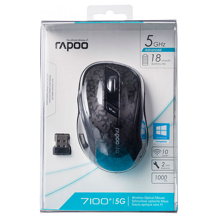 Мышь RAPOO 7100p Gray