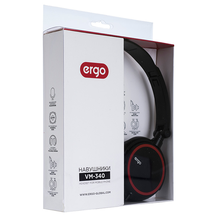 Навушники ERGO VM-340 Black