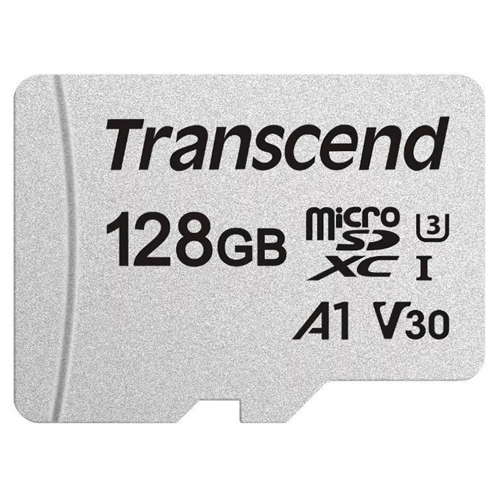 Карта пам'яті TRANSCEND microSDXC 300S 128GB UHS-I U3 V30 A1 Class 10 + SD-adapter (TS128GUSD300S-A)