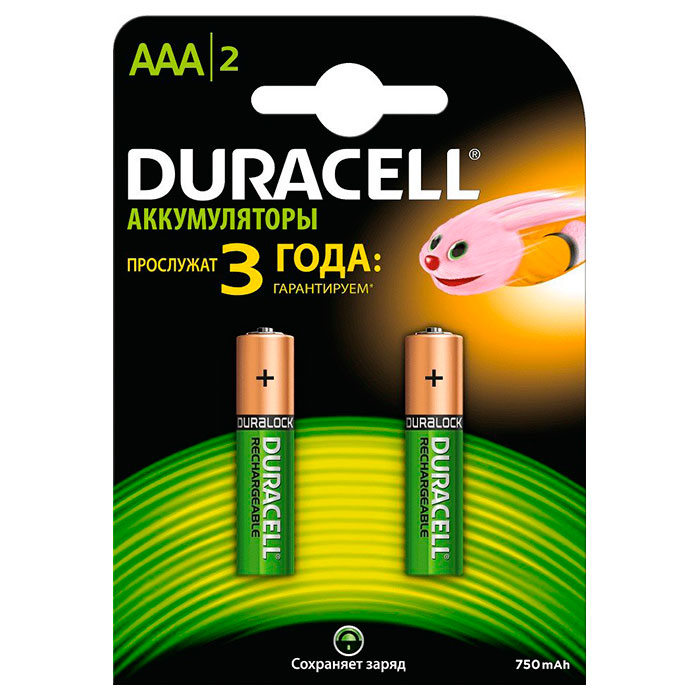 Акумулятор DURACELL Rechargeable AAA 750mAh 2шт/уп (5005009)