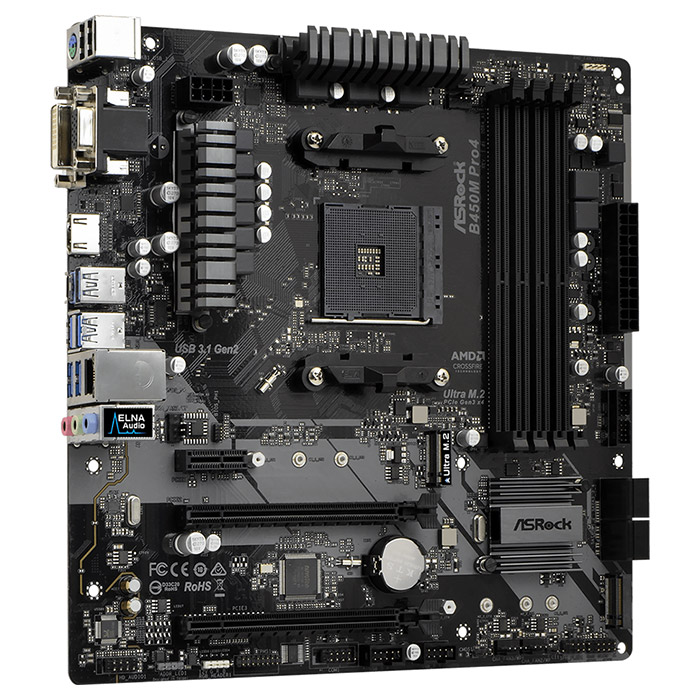 Материнська плата ASROCK B450M Pro4