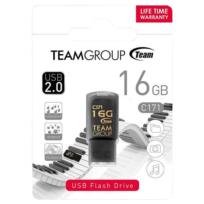 Флэшка TEAM C171 16GB Black (TC17116GB01)