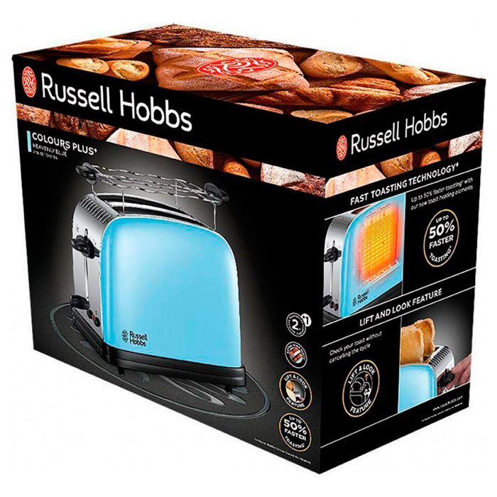 Тостер RUSSELL HOBBS Colours Plus Heavenly Blue (23335-56)