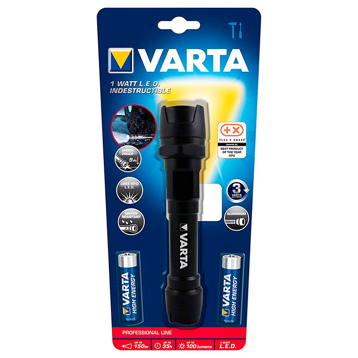 Фонарь VARTA Indestructible 1 Watt LED Light 2AA (18701 101 421)