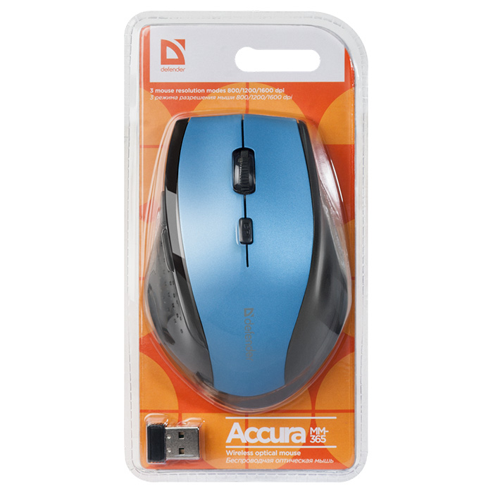 Мышь DEFENDER Accura MM-365 Blue (52366)