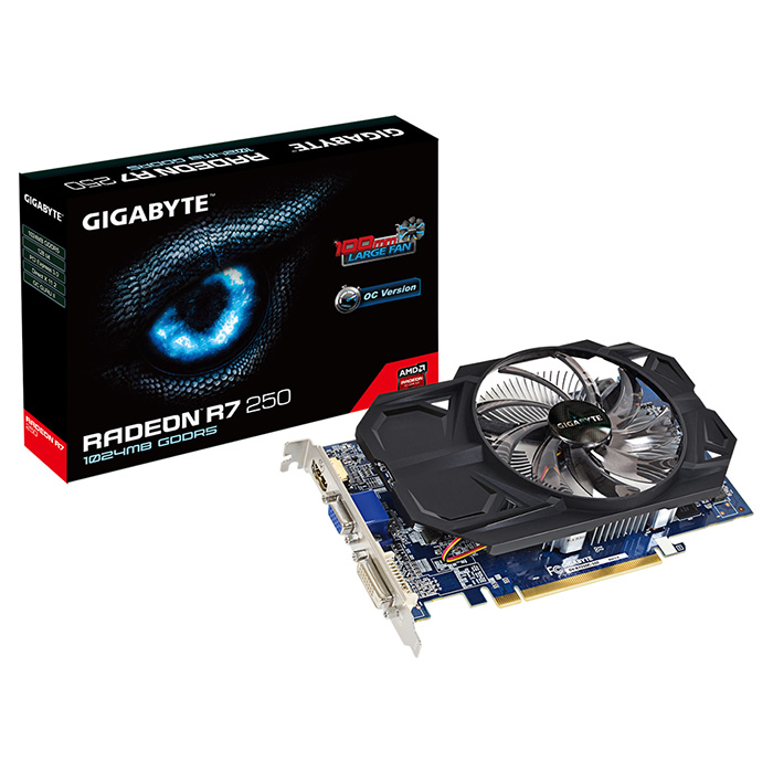 Відеокарта GIGABYTE Radeon R7 250 1GB GDDR5 128-bit OC (GV-R725OC-1GI)