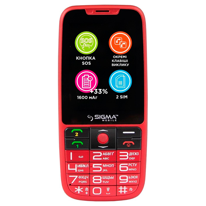 Мобільний телефон SIGMA MOBILE Comfort 50 Elegance 3 Red (4827798233795)