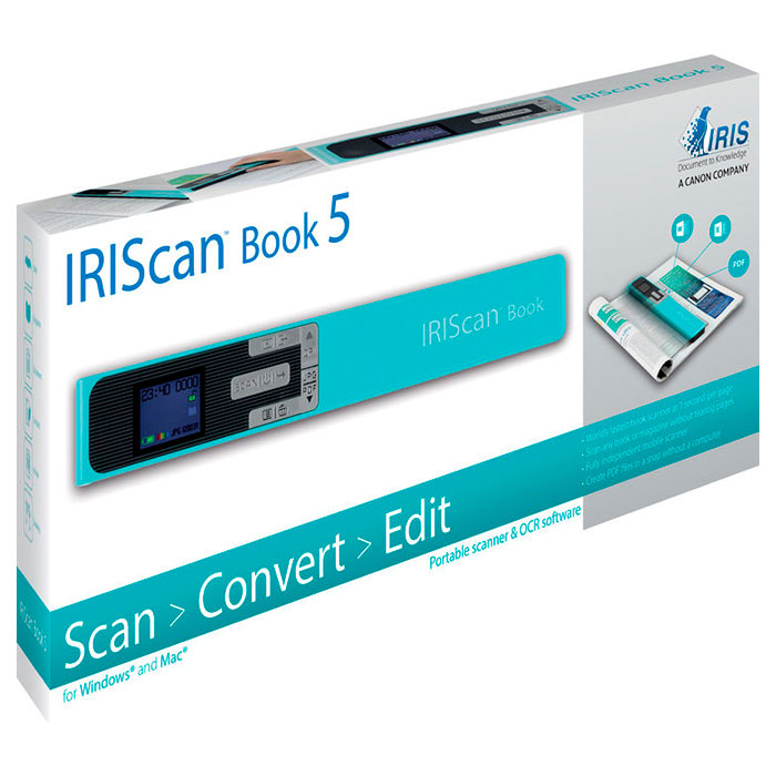 Сканер портативний IRIS IRIScan Book 5 Turquoise