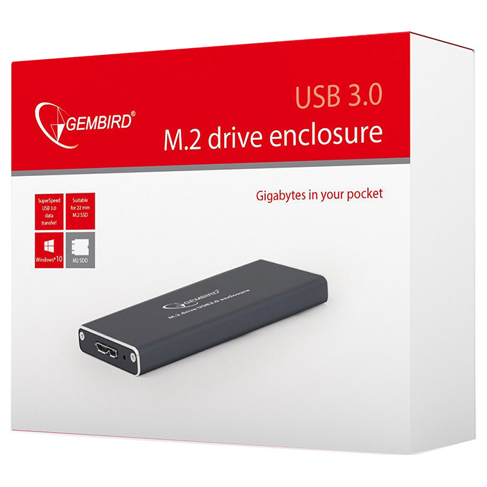 Кишеня зовнішня GEMBIRD EE2280-U3C-01 M.2 SSD to USB 3.0