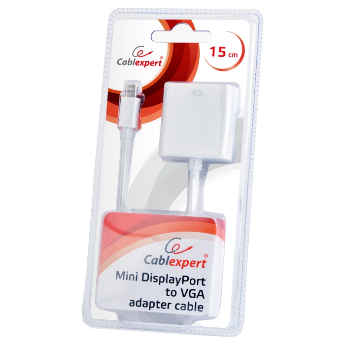 Адаптер CABLEXPERT Mini DisplayPort - VGA White (AB-MDPM-VGAF-02-W)