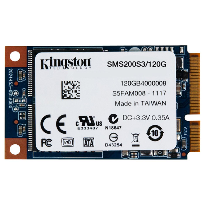 SSD диск KINGSTON SSDNow mS200 120GB mSATA (SMS200S3/120G)
