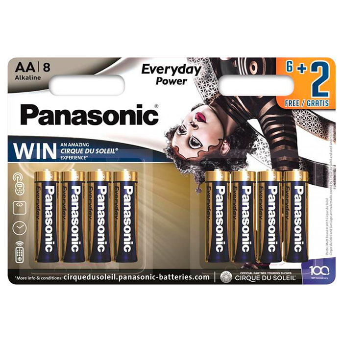 Батарейка PANASONIC Everyday Power AA 8шт/уп (LR6REE/8B2FCDS)