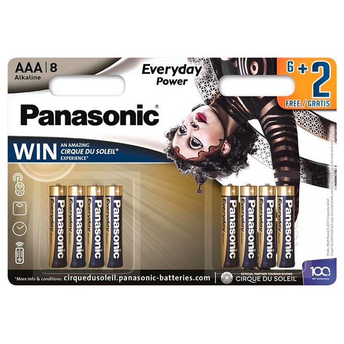 Батарейка PANASONIC Everyday Power AAA 8шт/уп (LR03REE/8B2FCDS)