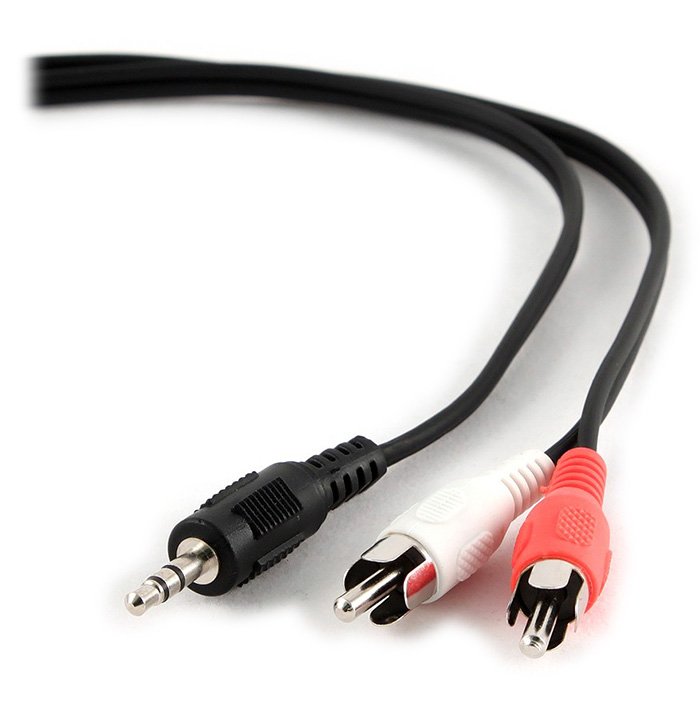 Кабель CABLEXPERT mini-jack 3.5 мм - 2RCA 1.5м Black (CCA-458)