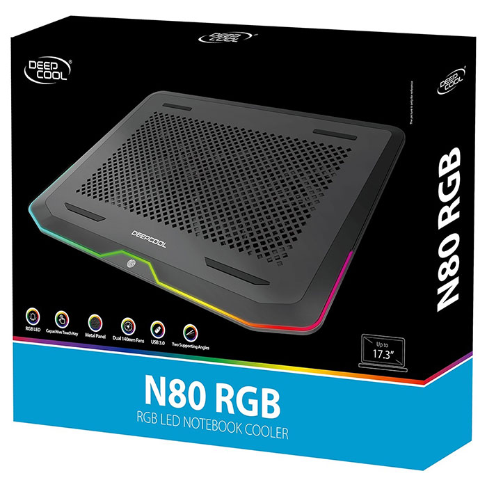 Підставка для ноутбука DEEPCOOL N80 RGB (DP-N222-N80RGB)