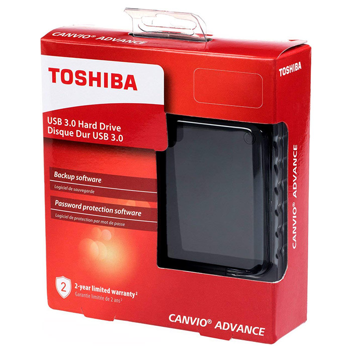 Портативный жёсткий диск TOSHIBA Canvio Advance 2TB USB3.0 Black (HDTC920EK3AA)